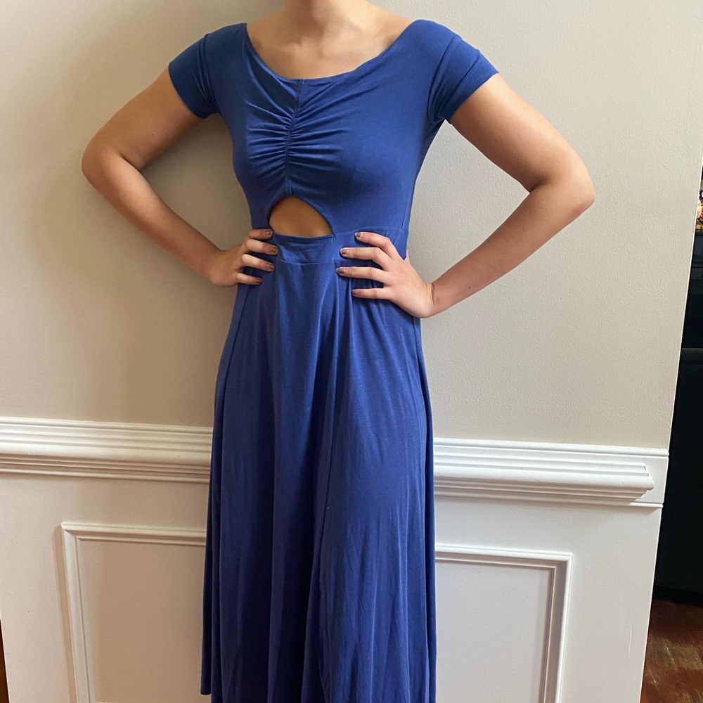 Casual Blue Maxi Dress